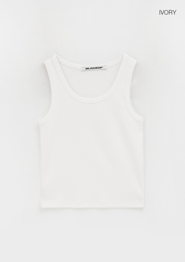 BLACKUP（ブラックアップ）の「[B-BASIC] Standard U-neck Crop Sleeveless 2SIZE（Tops）」