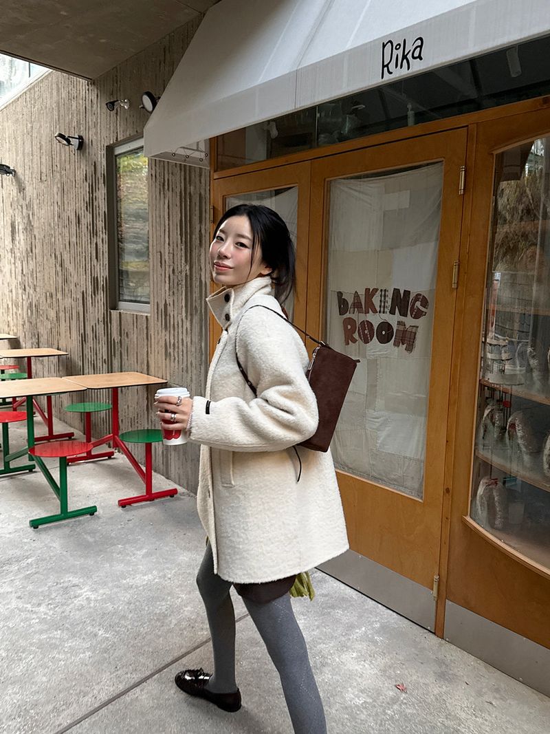[MADE] KYLIE WOOL ALPACA HANDMADE HALF DOUBLE COAT