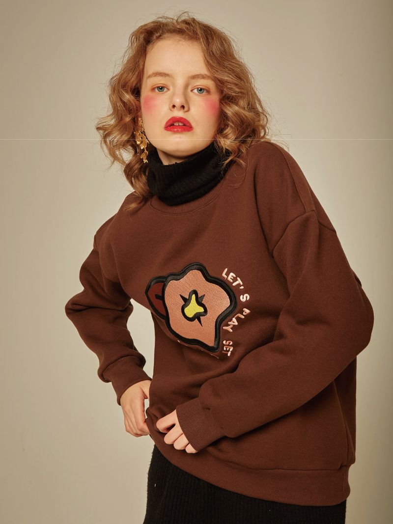 BIG FLOWER NAPPING SWEAT SHIRT
