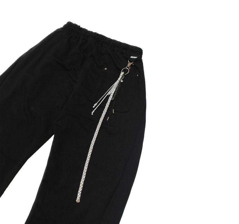 keyring side tuck sweat pants (black)