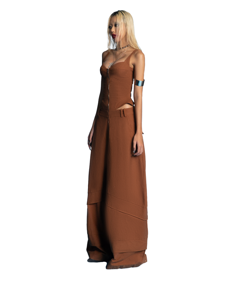 Puzzle Cupped & Wide Long Leg Jumpsuit