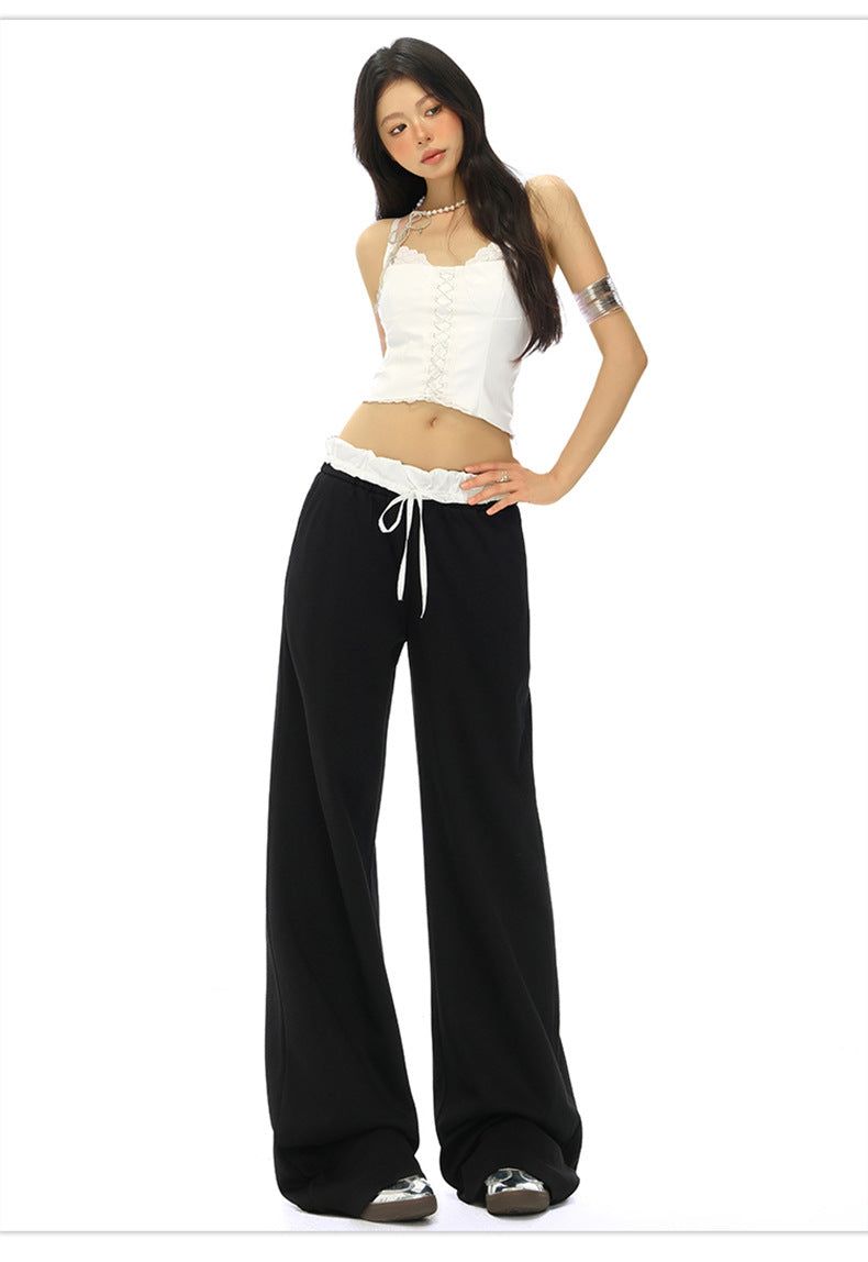 Double Waist Set-Up String Jogger Pants