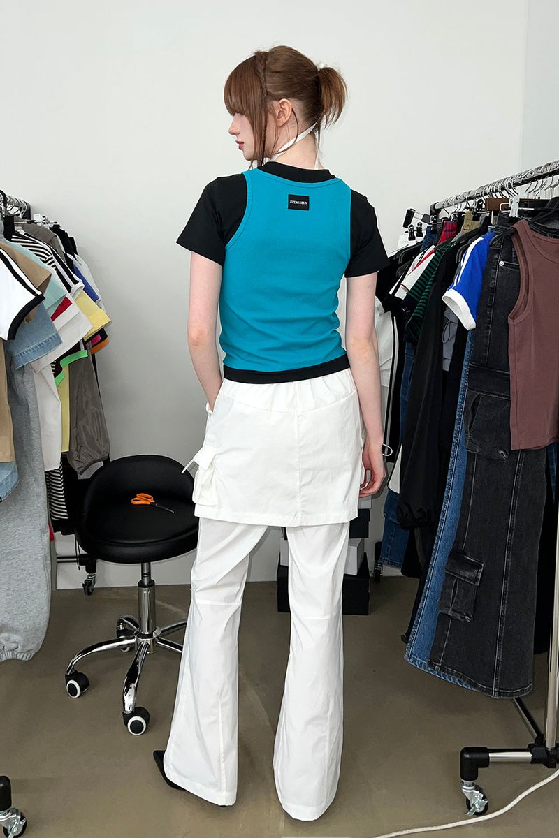 COLORS SKIRT PANTS (WHITE)