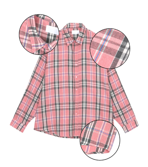 Anu Overfit Check Pattern Shirt