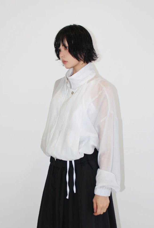 SHEER HIGH-NECK JUMPER