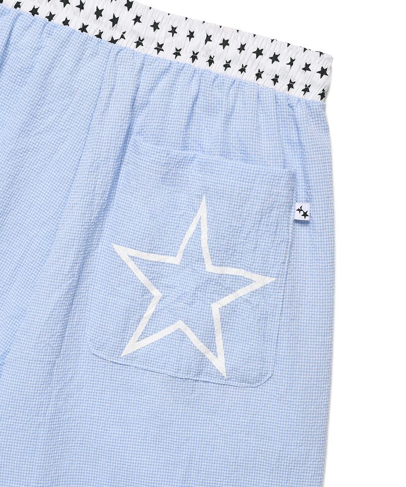 W CHECK LOUNGE PANTS BLUE(CV2FMFPA59A)