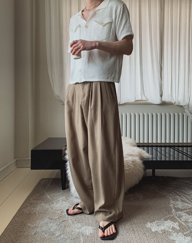 2PLAN（ツープラン）の「Marlon Two-Tuck Curved Slacks（Pants）」
