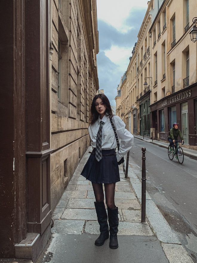 Temp pleated miniskirt (+Belt set)