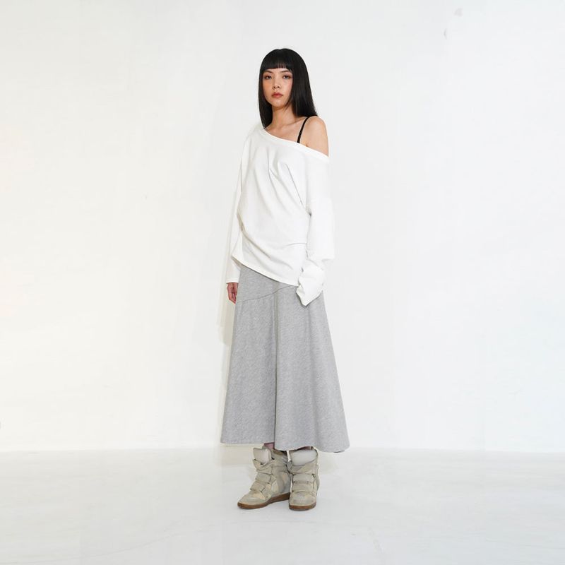 Cubic line long skirt 003