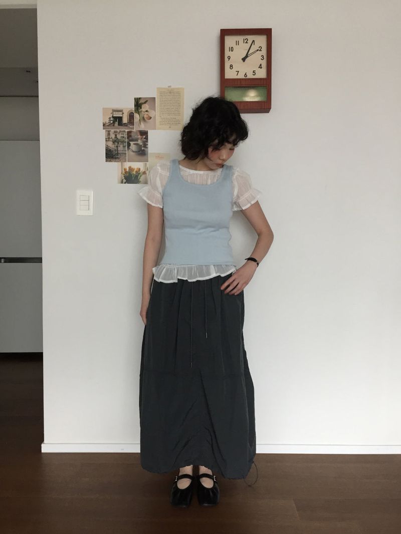 Vivi Balloon Long Skirt (3color)
