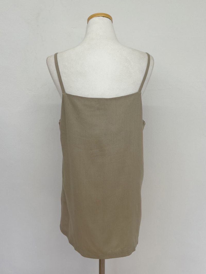 Linen Henkel Belted Bustier