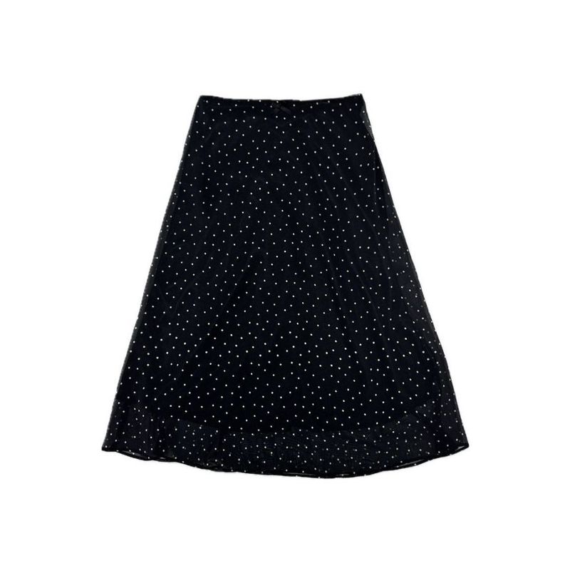 fine dot midi skirt