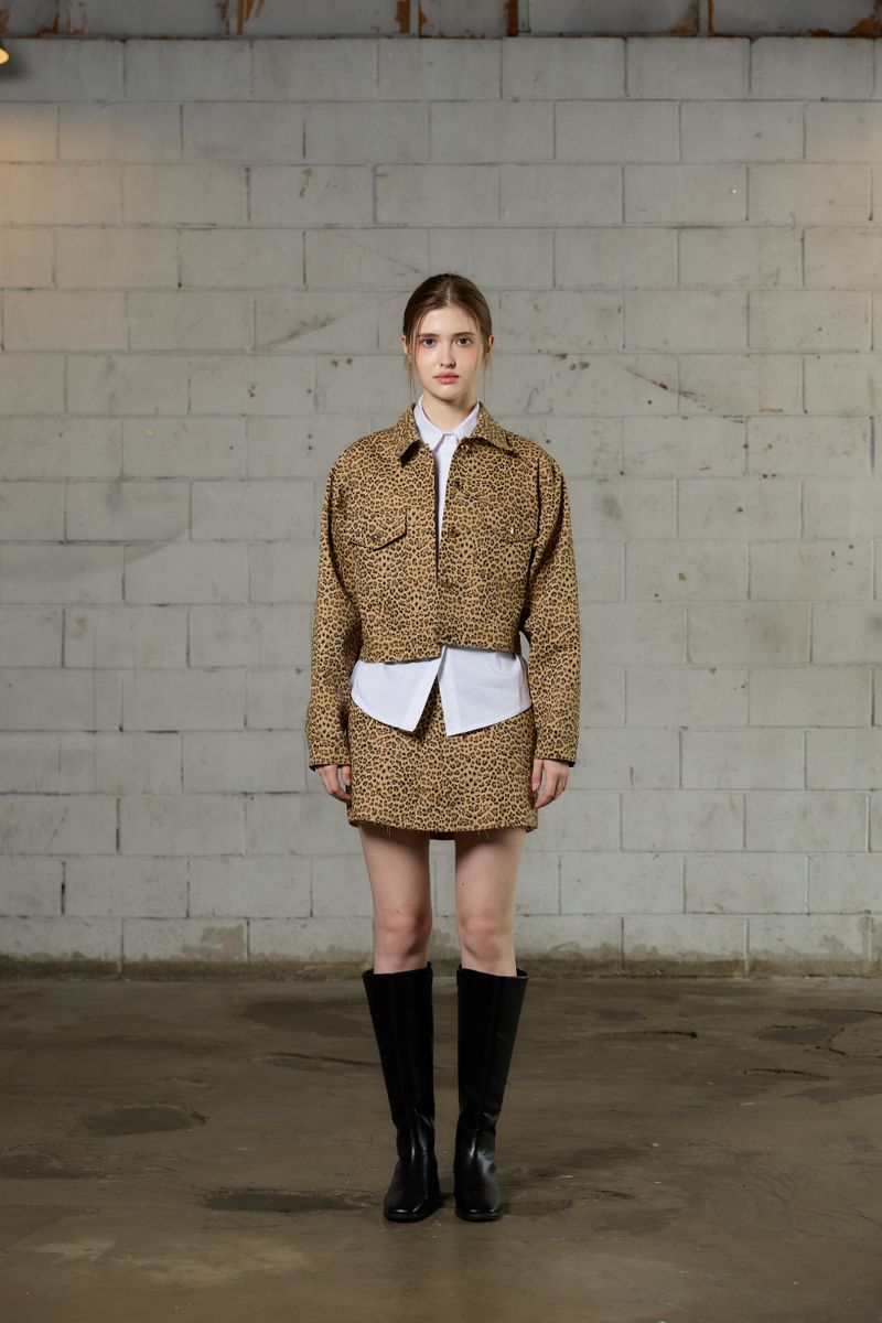 ARIKIM（アリキム）の「LEOPARD TRUCKER JACKET / BEIGE（Jackets/Outerwear）」