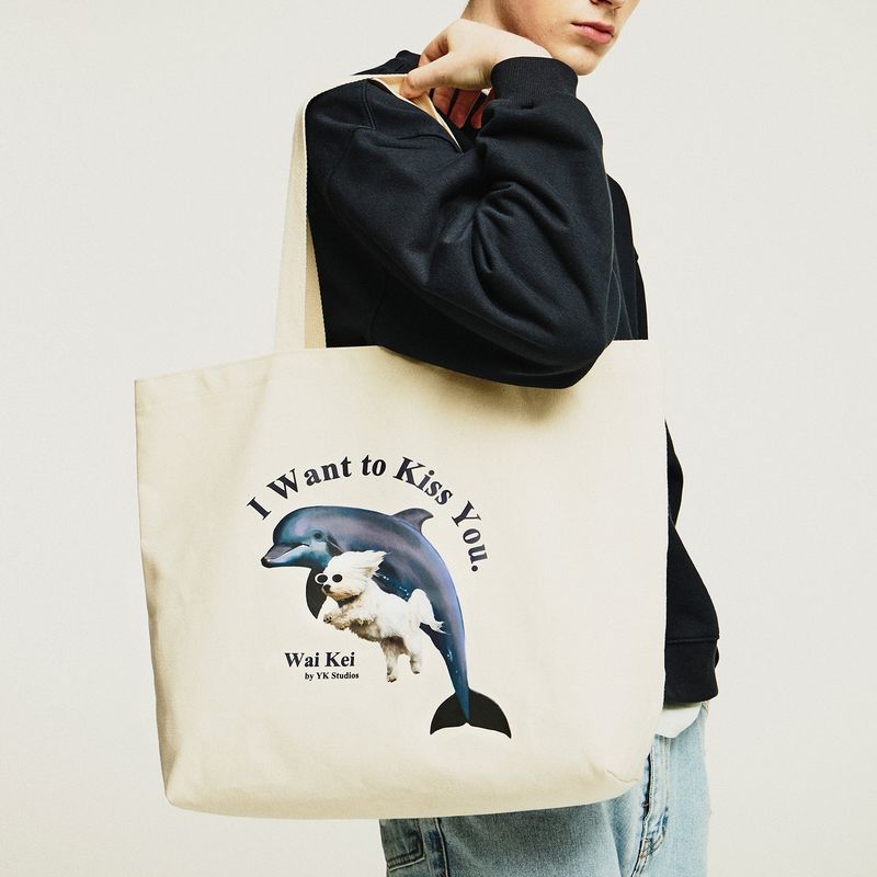 WaiKei（ワイケイ）の「Puppy dolphin jumping ecobag（Bags）」