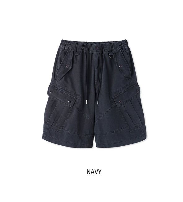 Keshi Pigment Washed Cargo Bermuda Shorts
