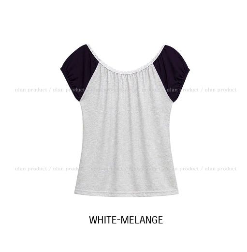 Mitz Lace Raglan Puff Short Sleeve