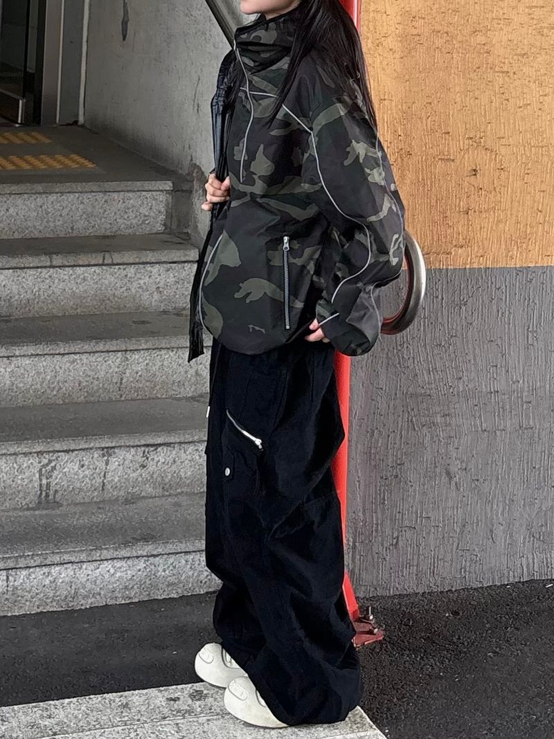 cation zipper wide pants