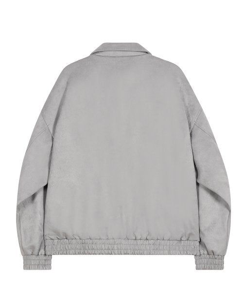 87-STAN009 [Vegan Suede] Standard Blouson Suede Jacket GRAY