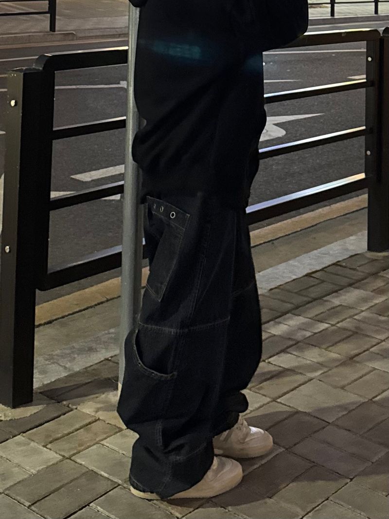 アイレットポケットバルーンデニムパンツ