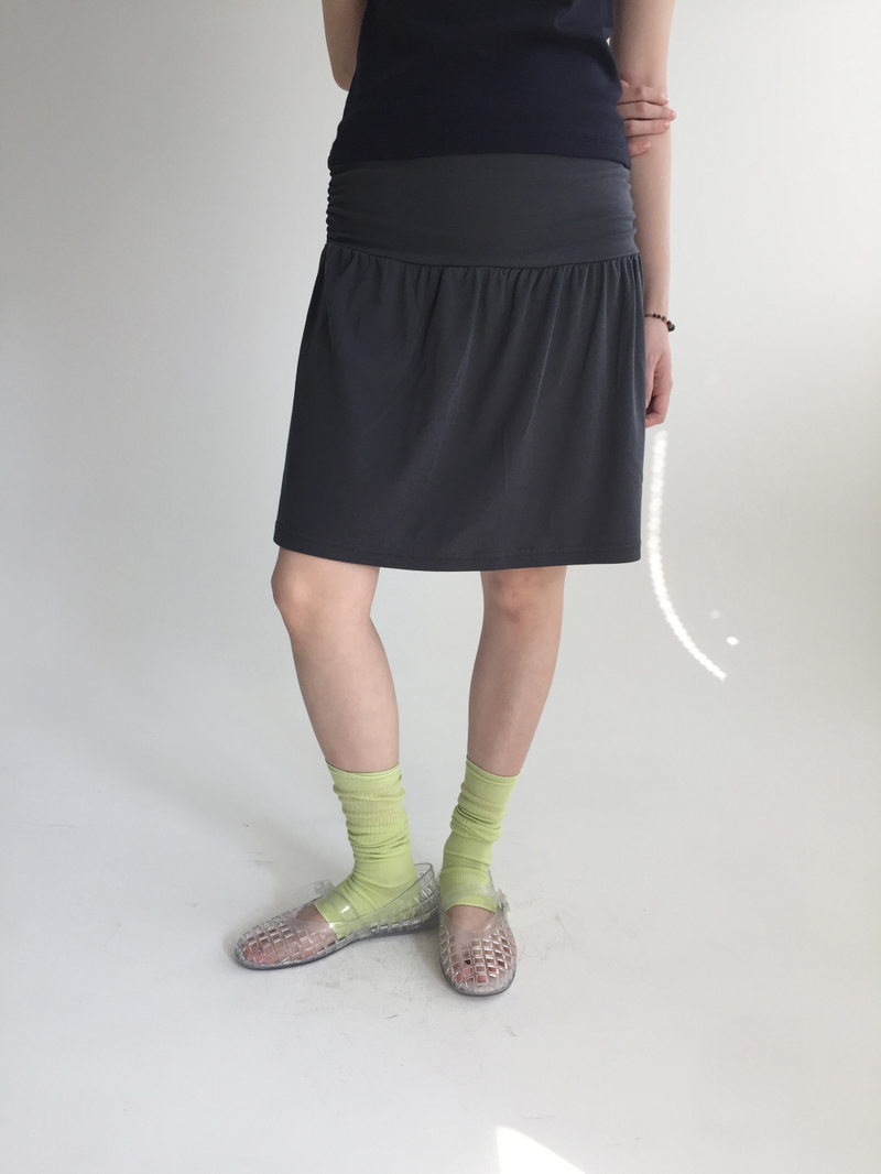 Moa Shirred Midi Skirt (4color) 