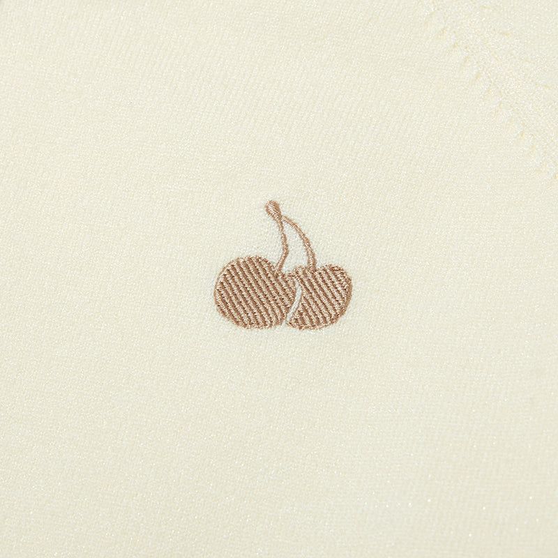 MONO CHERRY CROP CARDIGAN [IVORY]