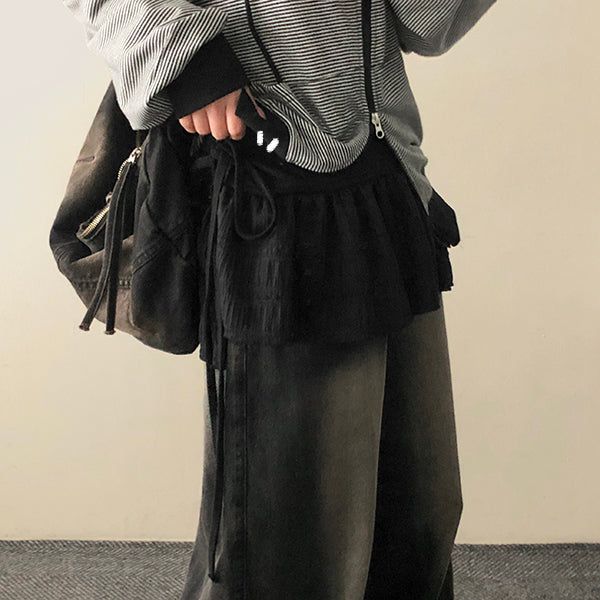 Needen Layered Frill Wrap Skirt