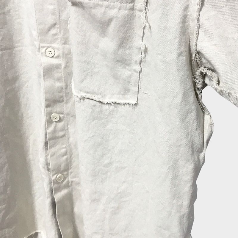 grunge plain shirt_lightbeige