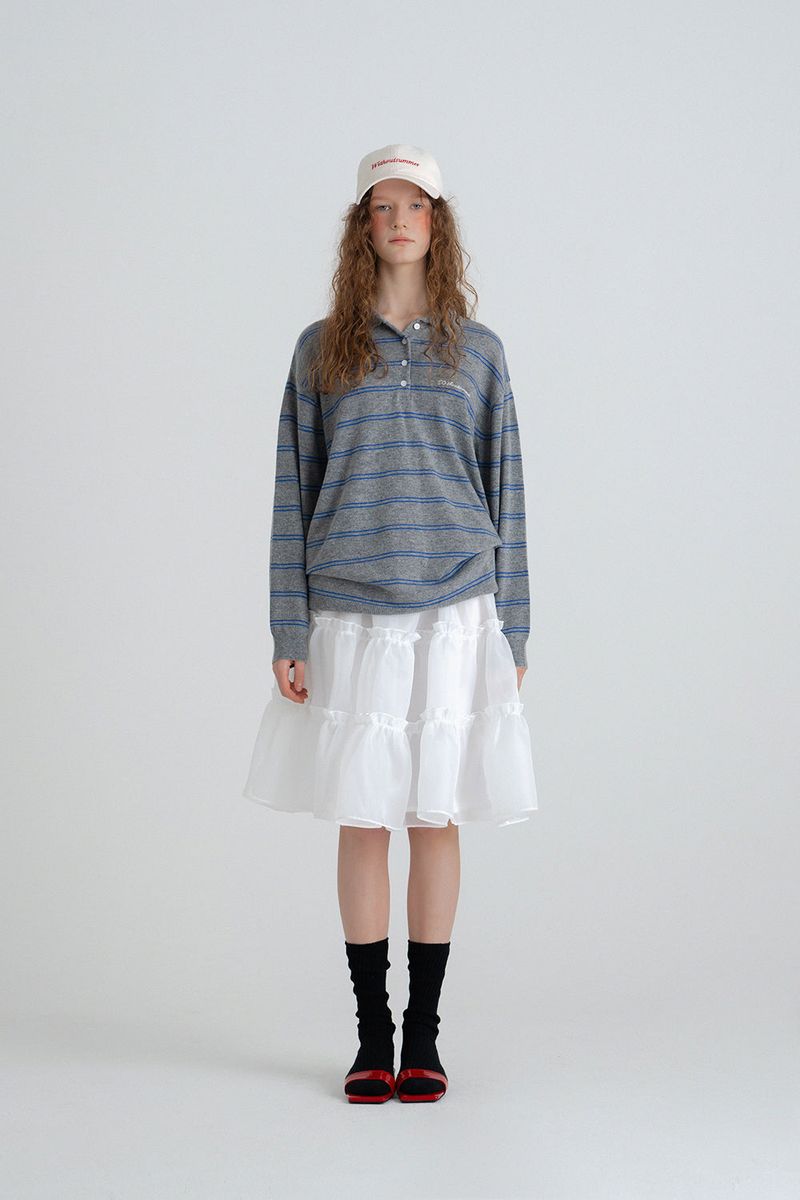 Cozit stripe knit_gray
