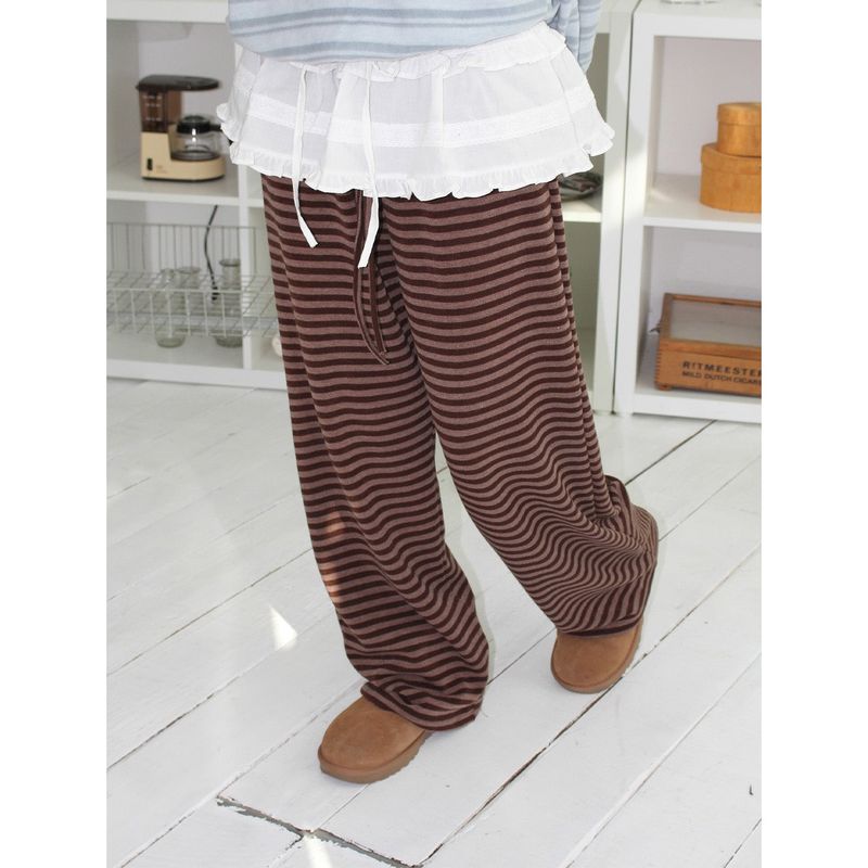 Radio Pacific（ラジオパシフィック）の「Cure stripe relaxed pants（Pants）」