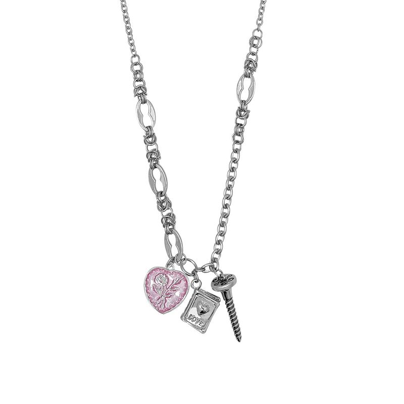 VVV（ブイブイブイ）の「Rose Heart nail Surgical Chain Necklace（Accessories）」