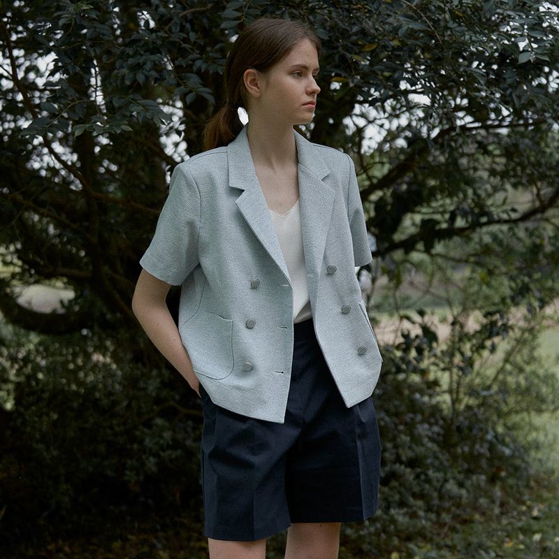 URAGO（ユラゴ）の「Tweed double half jacket（Jackets/Outerwear）」