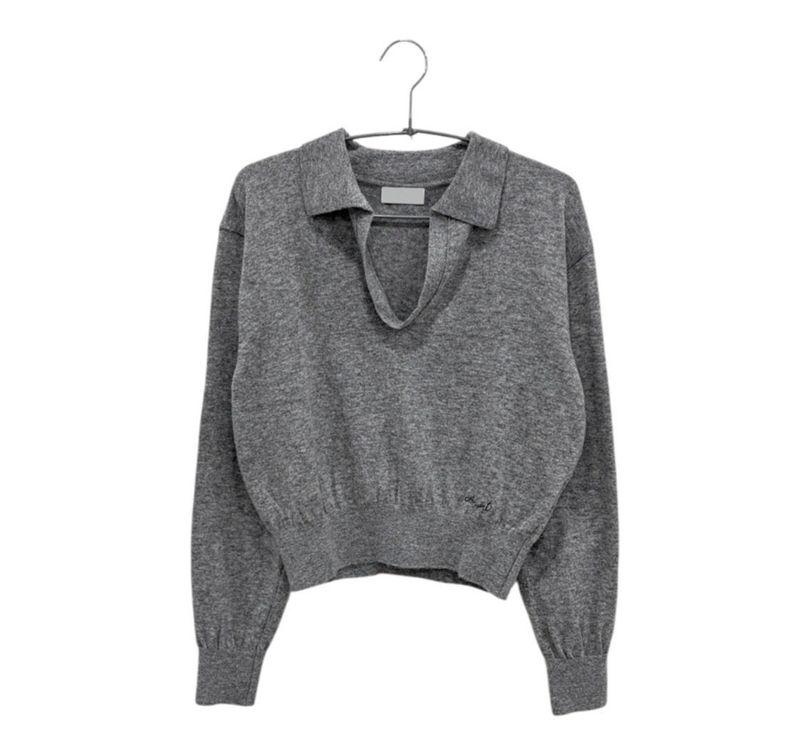 Ellen Open Collar Crop Knit (4c)