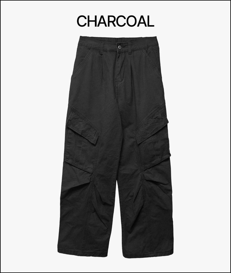 Koke pigment cotton cargo pants