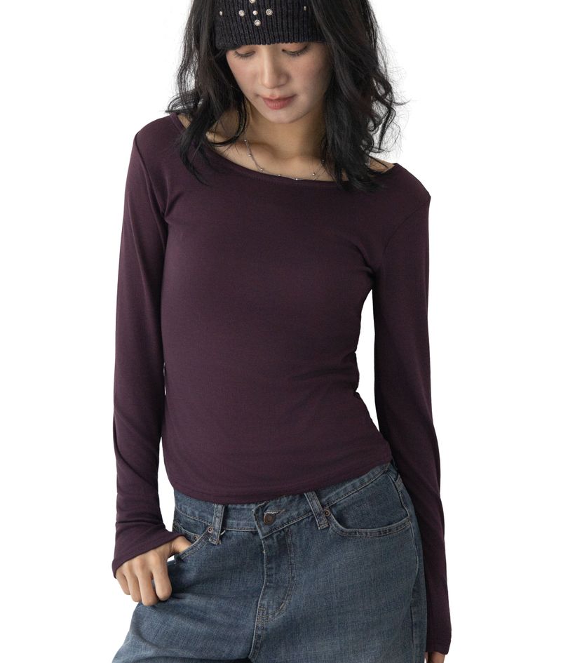 Duo U-Neck Long Sleeve T-Shirt