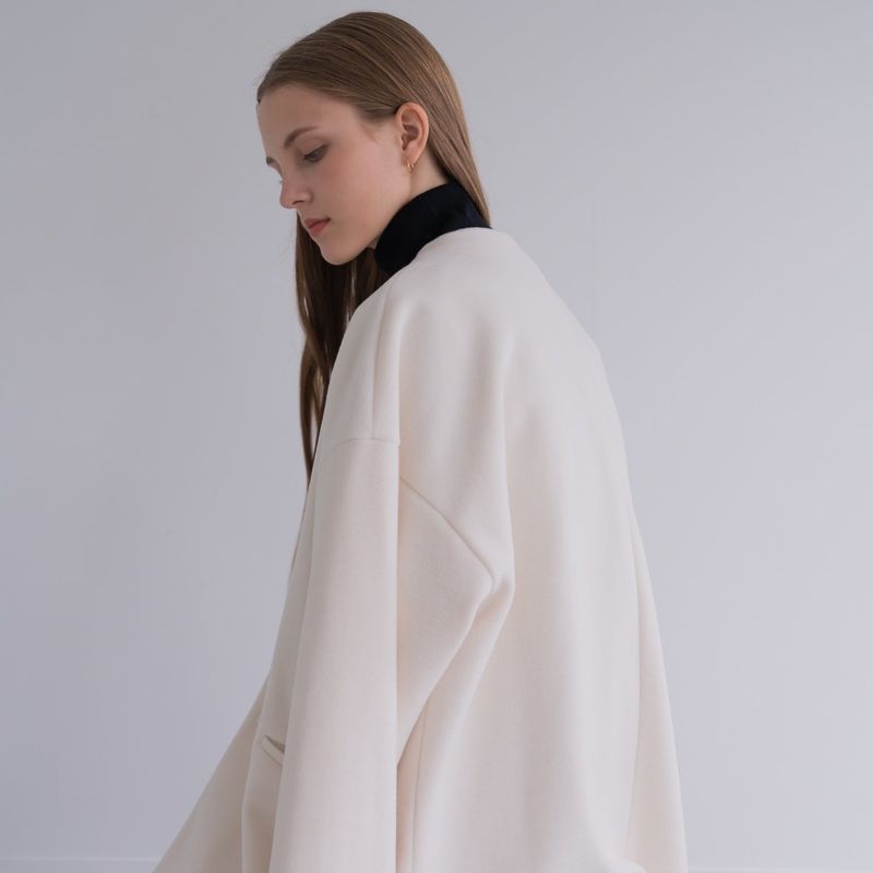 nocollar short coat