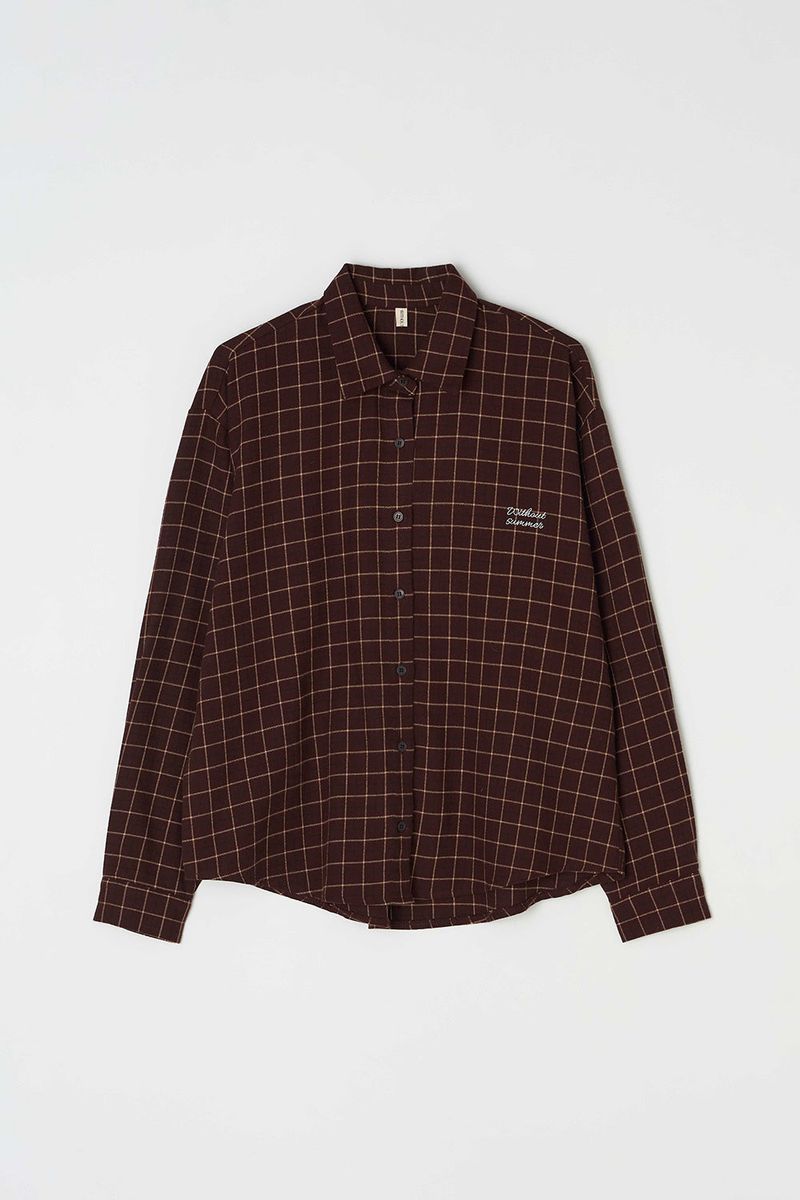 Bein check shirt_wine