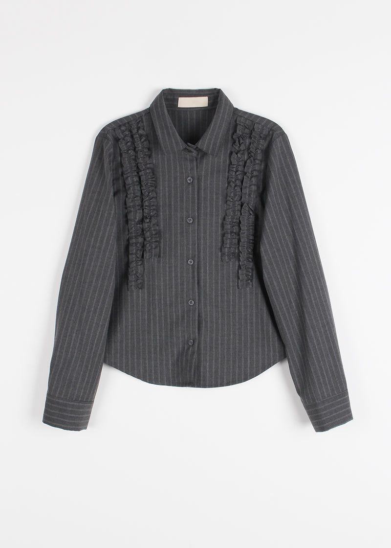 FRILL STRIPE SHIRT