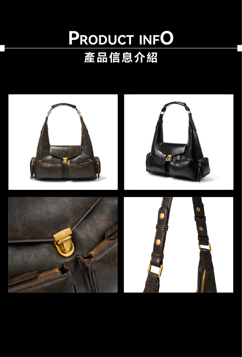 “CORDOVAN” Horn Biker Bag