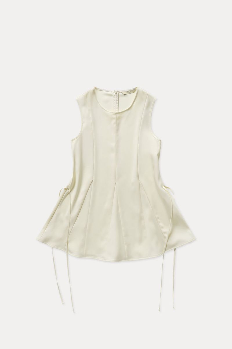 Scrunch Flare Sleeveless_Ivory
