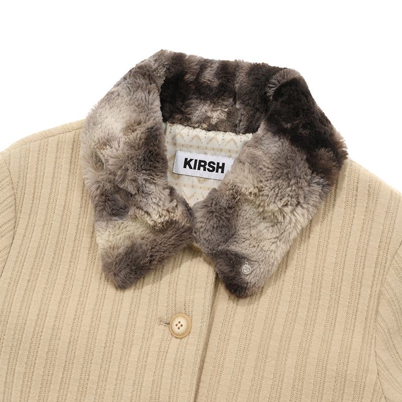 CHERRY TIE DYE FUR POINT JACKET [BEIGE]