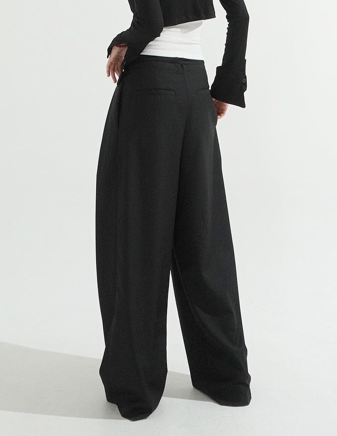 Two-button Wrap Pants