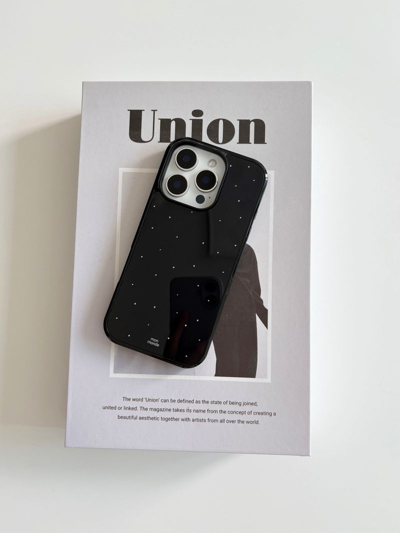 snowing phone case (black) 