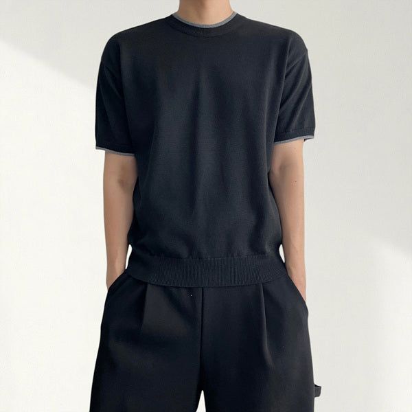 voarc（ボアク）の「Urban Layered Round Knitwear (5 colors)（Tops）」