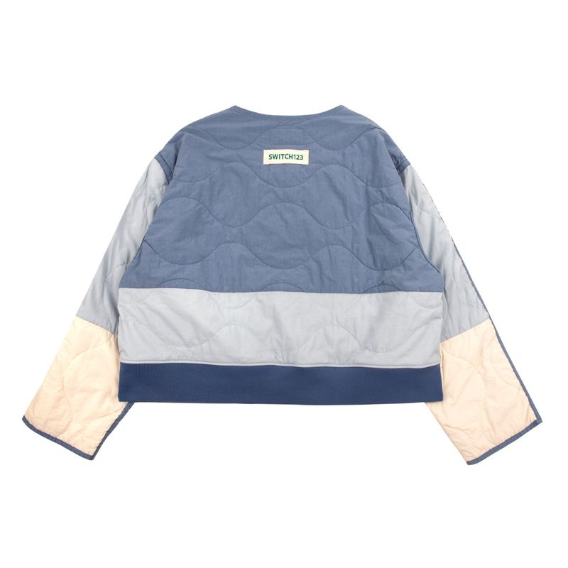 CROP REVERSIBLE QUILTING JUMPER(UNISEX)_SYS1JP03BU