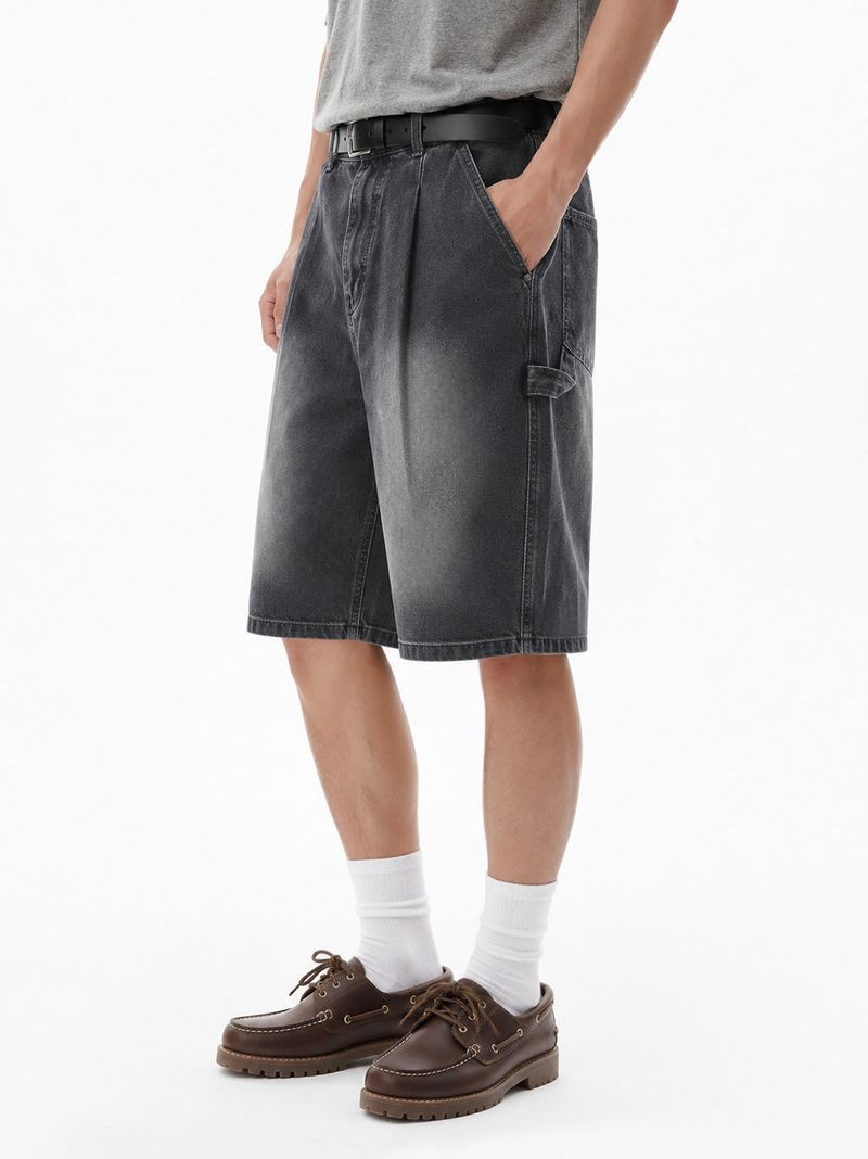 urban carpenter bermuda denim pants (gray)