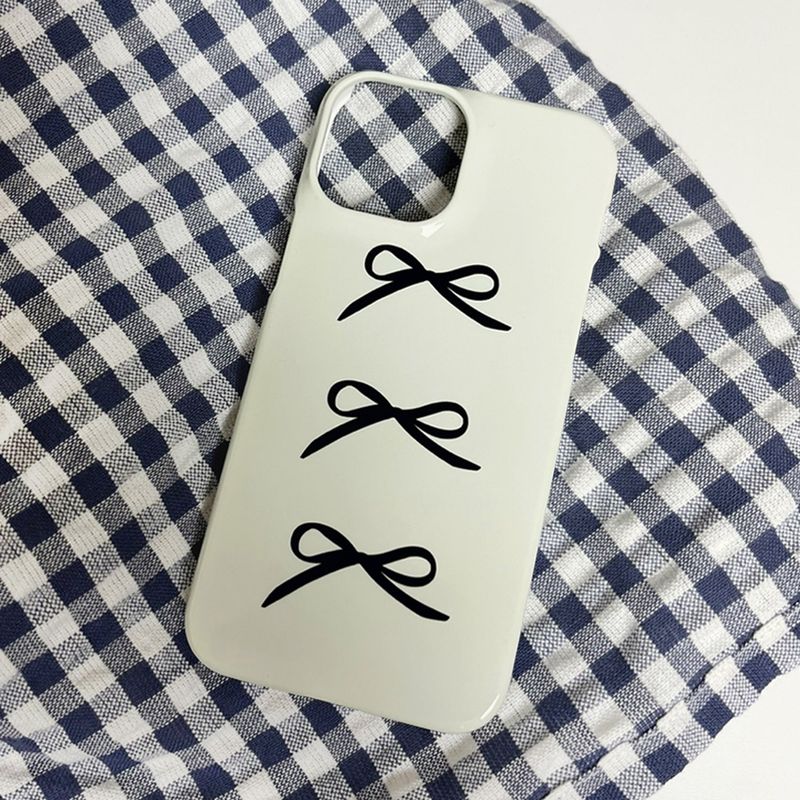 Ribbon glossy hard case (lime cream)