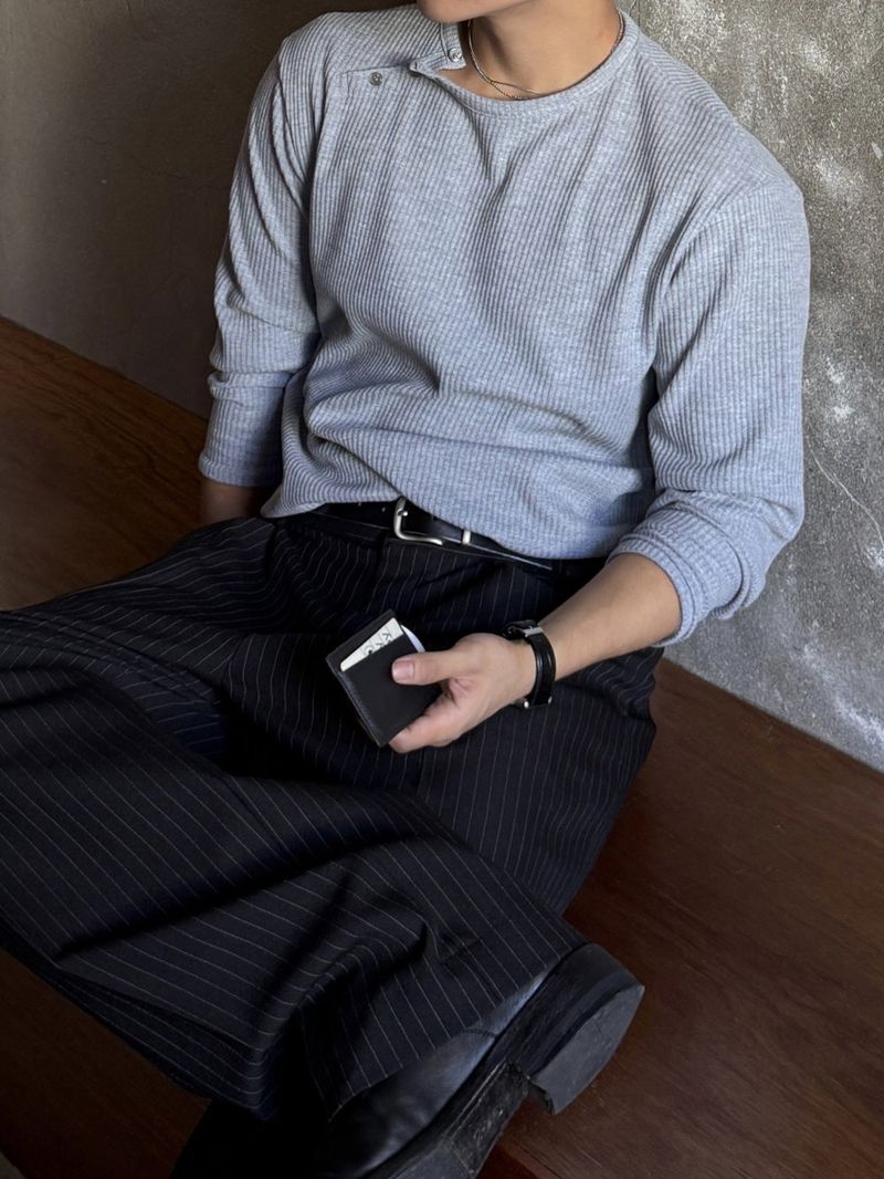 Dart pin stripe slacks