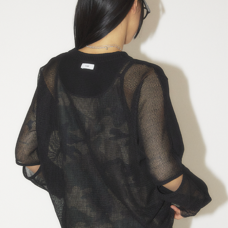 Mesh Waffle long sleeve