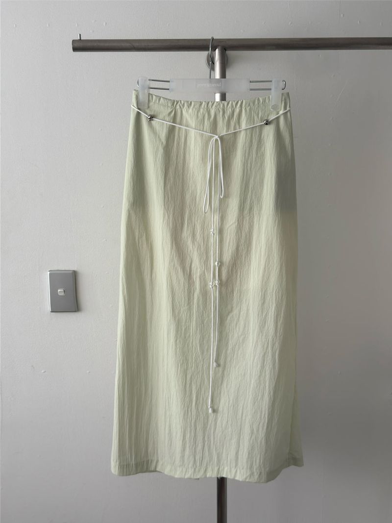 straight fit maxi skirt (cucumber green)