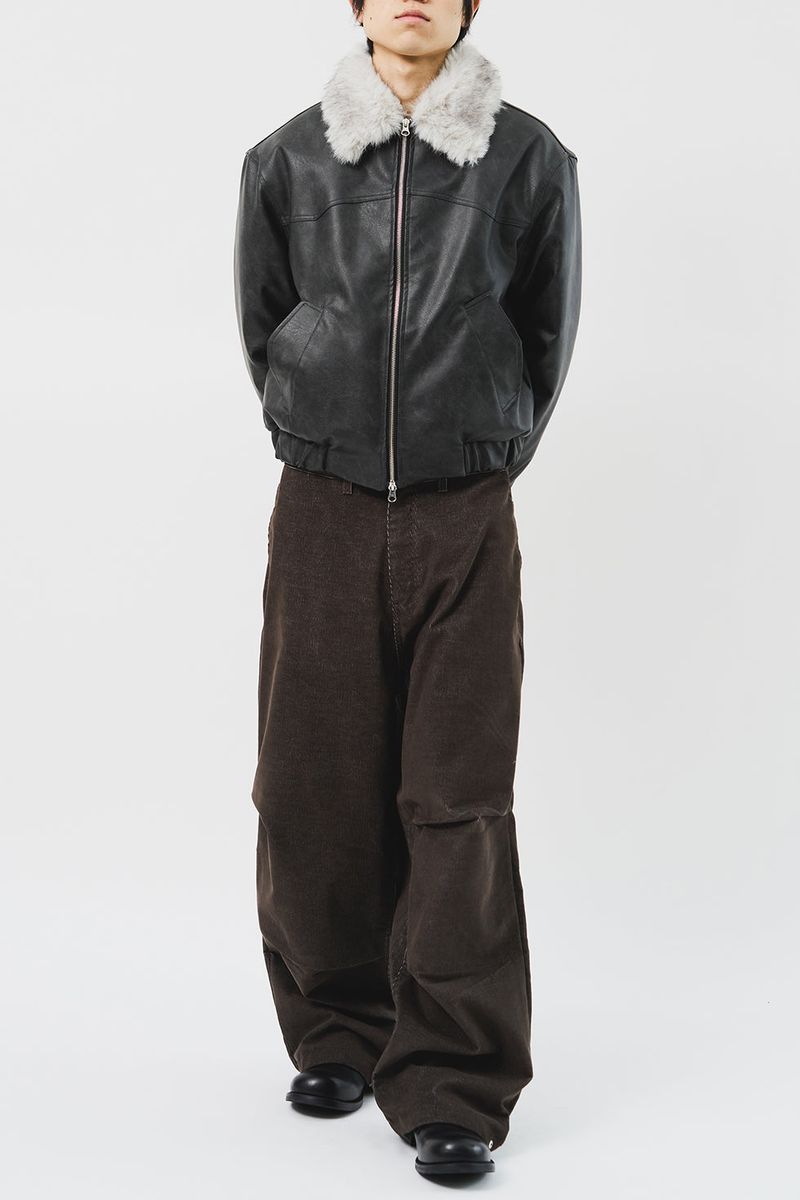 Dept Fur Leather Jacket (3color)